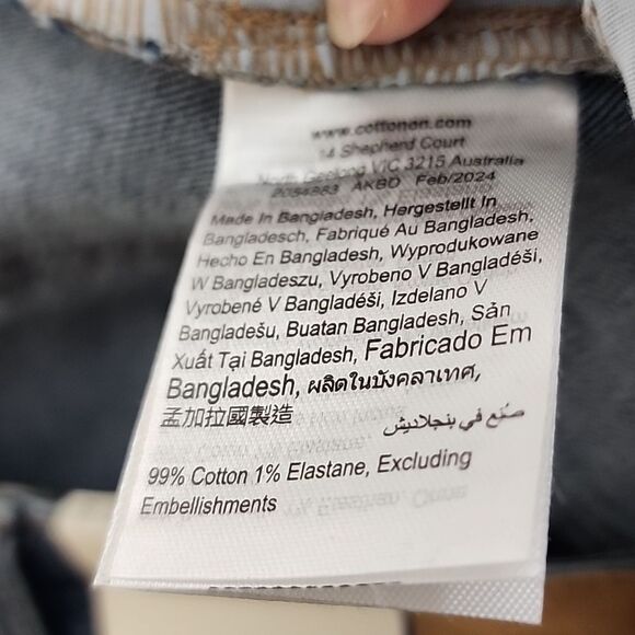 Cotton On Stretch Bootcut Mid Rise Fitted Waist Mini Flare Jeans sz 30 NWT - Picture 7 of 8